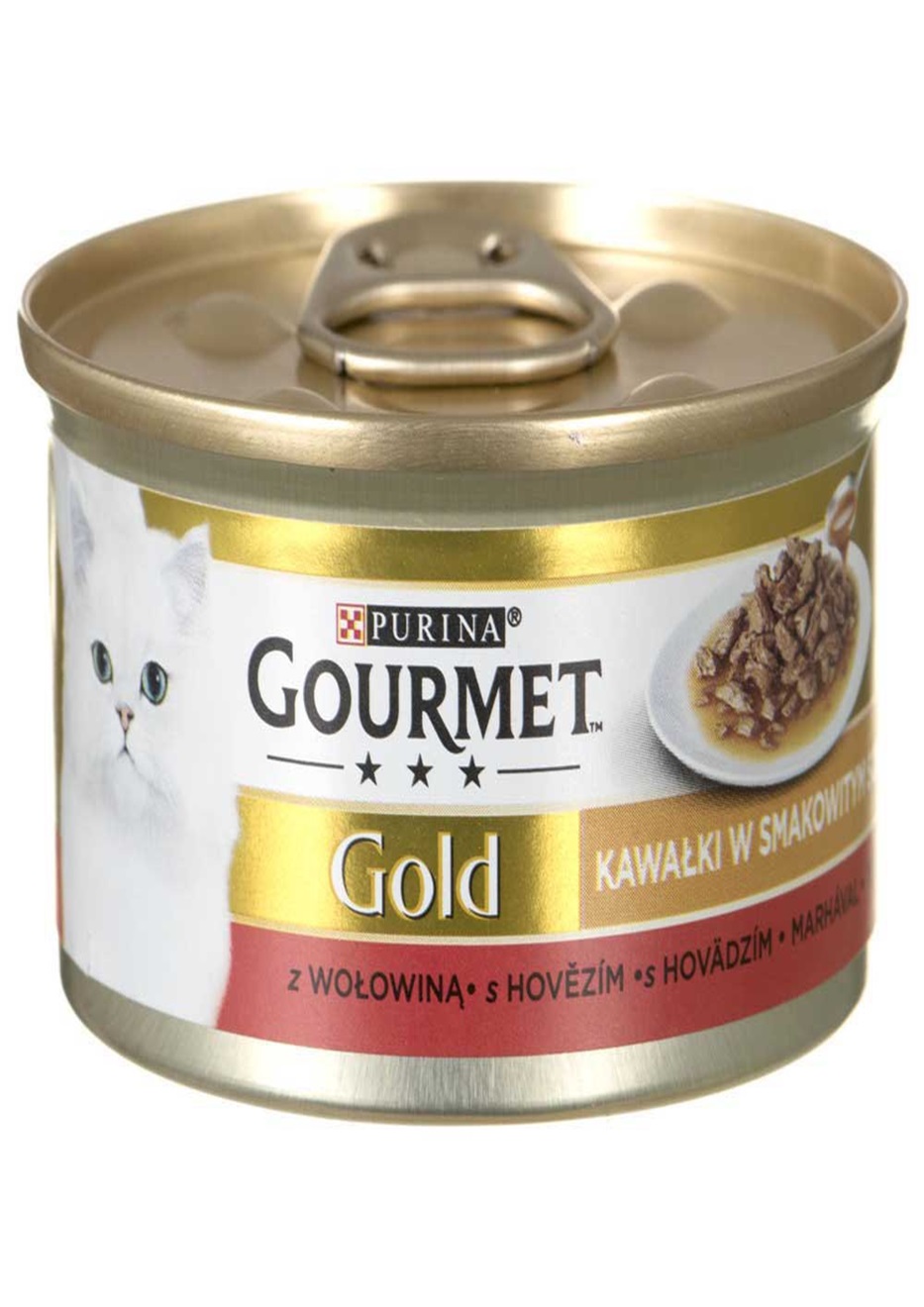 کنسرو پته گربه گورمت گلد طعم گوشت 85 گرمی | Gourmet Gold Beef Cat