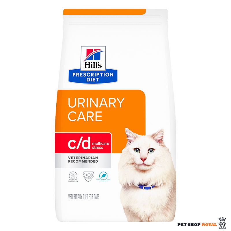 غذای خشک درمانی گربه بالغ یورینری هیلز با طعم ماهی Hill’s Urinary Care Multicare Stress c/d