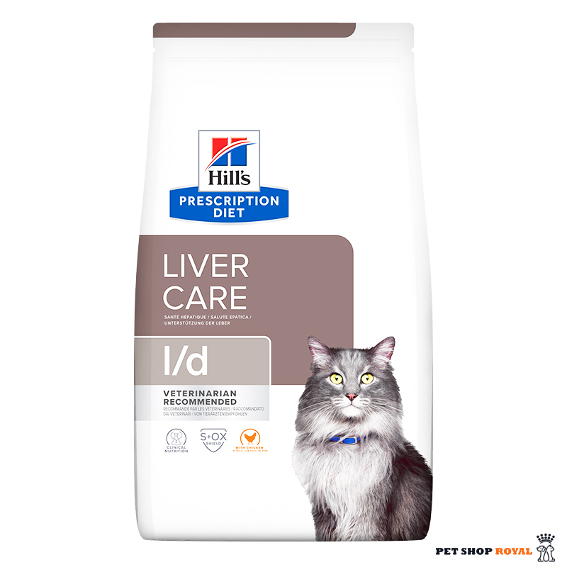 غذای خشک گربه بالغ مراقبت از کبد هیلز مدل(Hills Liver Care L/D Cat) طعم مرغ با وزن 1.5 کیلوگرم