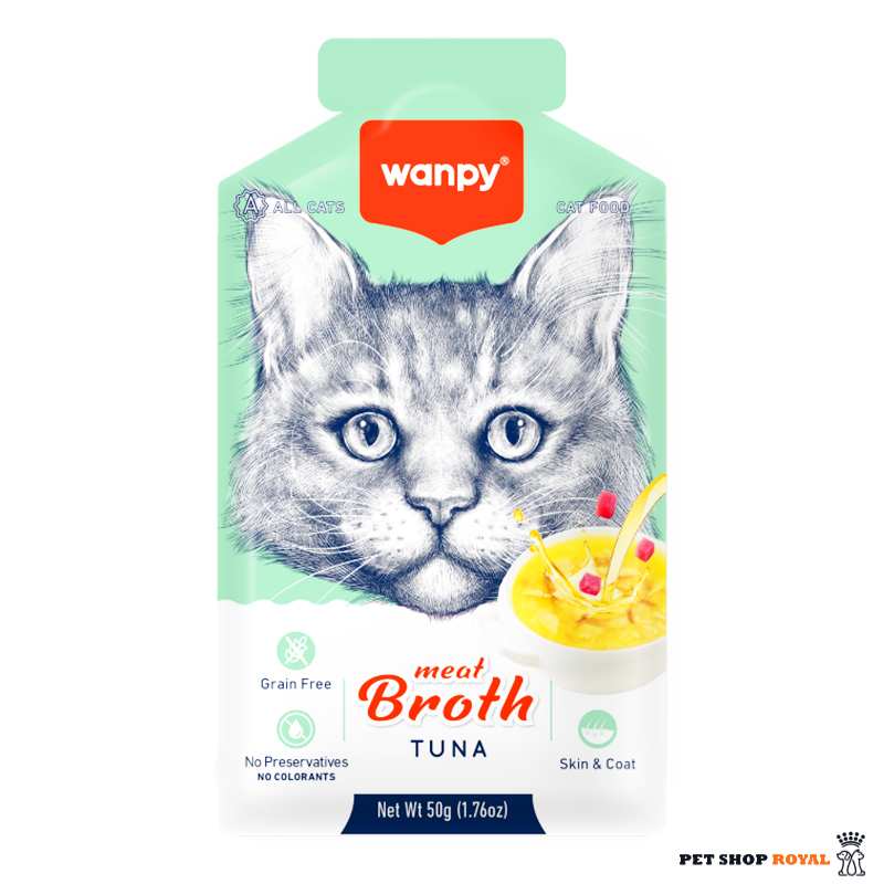 سوپ گربه ونپی با طعم ماهی تن سفارش اروپا وزن 50 گرم Wanpy Cat Meat Broth